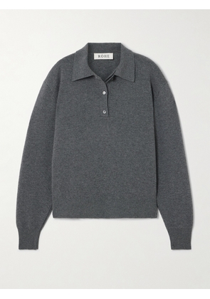 RÓHE - Wool And Cashmere-blend Polo Sweater - Gray - FR 34,FR 36,FR 38,FR 40,FR 42,FR 44