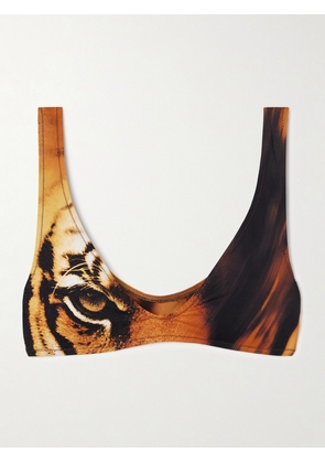 SKIMS - + Roberto Cavalli Signature Swim Plunge Triangle Top - Tiger Face - Multi - XXS,XS,S,M,L,XL,2XL