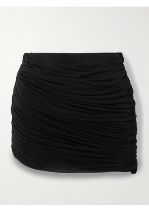Magda Butrym - Ruched Stretch-jersey Mini Skirt - Black - FR 34,FR 36,FR 38,FR 40,FR 42