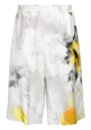 Alexander McQueen Obscured Flower shorts - White