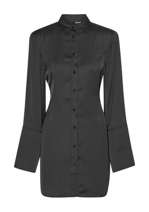 ROTATE BIRGER CHRISTENSEN tie-waist mini shirt dress - Black