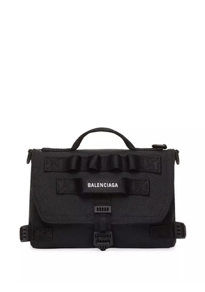Balenciaga Army logo-embroidered messenger bag - Black