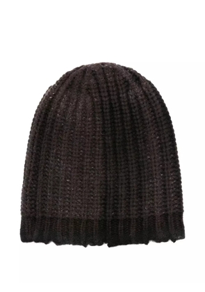Avant Toi ribbed-knit beanie - Brown