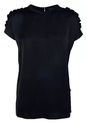 Fabiana Filippi ruffle-trim T-shirt - Black