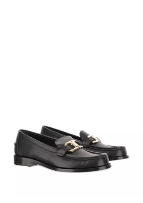 Ferragamo leather loafers - Black