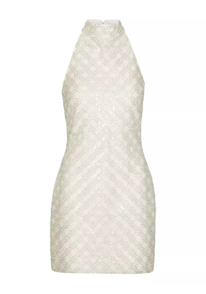 ROTATE BIRGER CHRISTENSEN sequinned halterneck dress - White