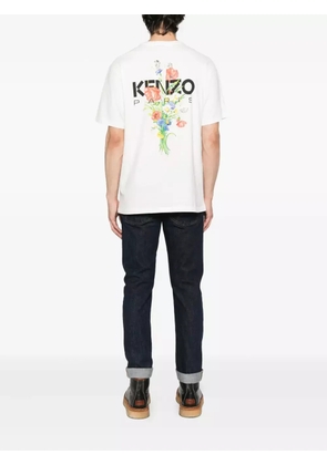 Kenzo floral-print cotton T-shirt - White