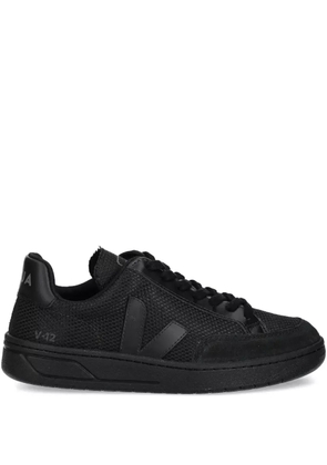 VEJA V-12 mesh-panel suede trainers - Black