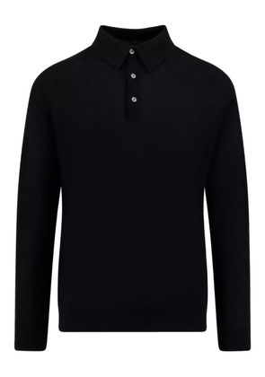 Kiton long-sleeve polo shirt - Black