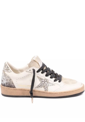 Golden Goose Ball Star glitter-star sneakers - White