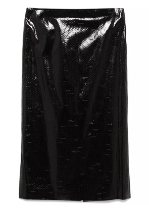 Alexander McQueen tarpaulin pencil midi skirt - Black