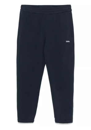 Zegna logo-print track pants - Blue