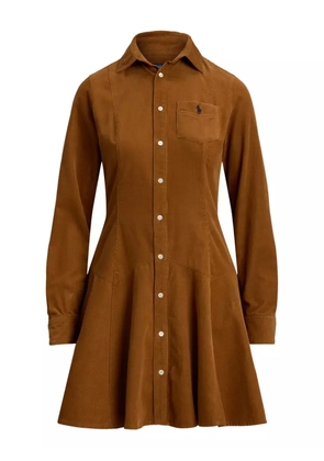 Polo Ralph Lauren corduroy collared shirt dress - Brown