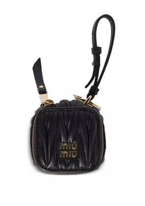 【関税&送料込】Miu Miu Keychains Black miu ミュウミュウ キーリング TRICK MATELASSE KEYRING キー