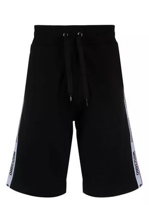 Moschino logo-tape track shorts - Black