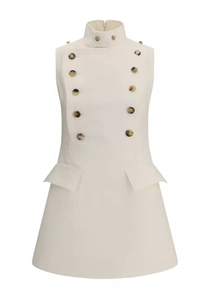 Alexander McQueen double-breasted sleeveless dress - Neutrals