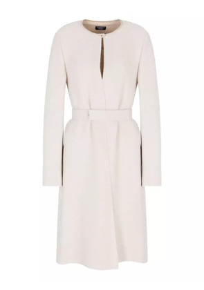 Emporio Armani belted mini dress - Neutrals