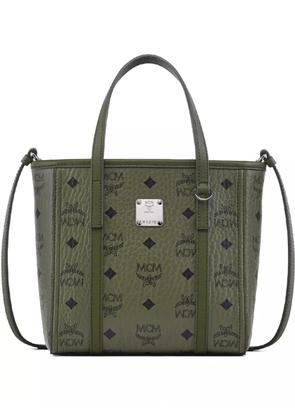 MCM mini Toni visetos-monogram top-zip tote bag - Green