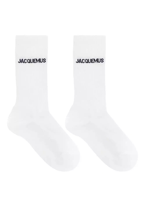 Jacquemus logo-embroidered socks - White