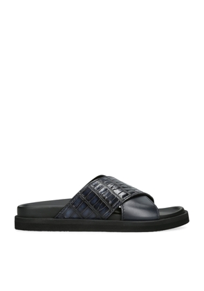 Zegna Crocodile Leather Sandals