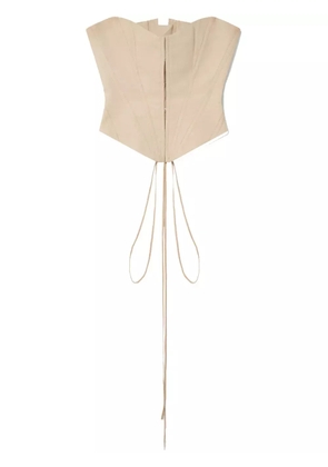 Stella McCartney panelled corset-style strapless top - Neutrals