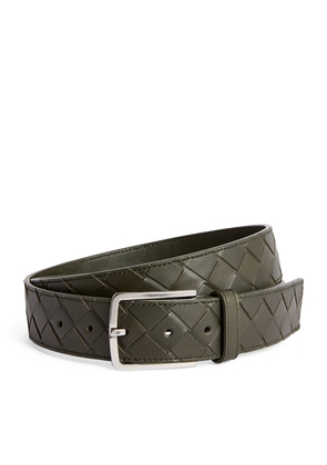 Bottega Veneta Leather Intrecciato Belt