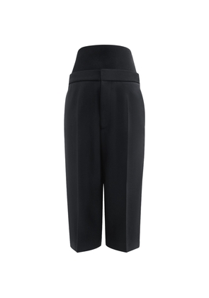 Alaïa Stretch-Wool Knitted-Band Shorts