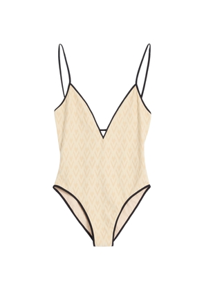 Valentino Jacquard Logo Swimsuit