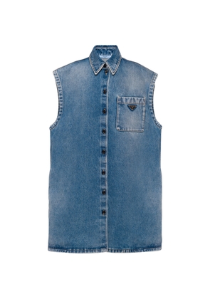Prada Denim Sleeveless Shirt