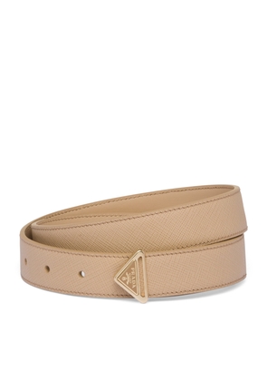 Prada Saffiano Leather Triangle Belt