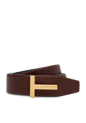 Tom Ford Leather Reversible T Icon Belt