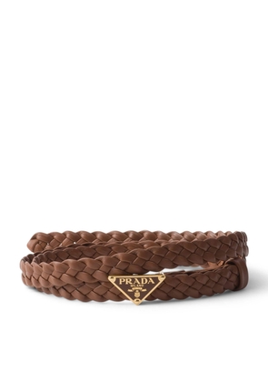 Prada Nappa Leather Braided Belt