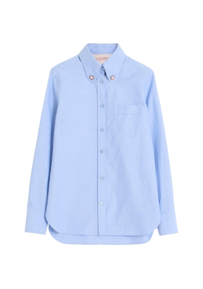 Valentino Cotton Embellished-Collar Shirt