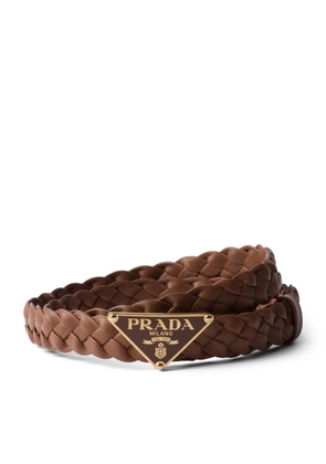 Prada Nappa Leather Braided Belt
