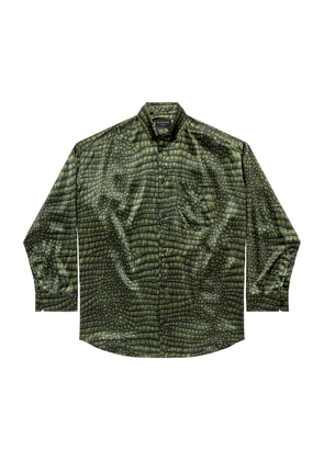 Balenciaga Silk Cocoon Long-Sleeve Shirt