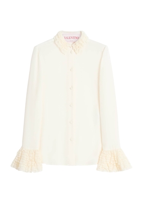 Valentino Silk Ruffle Shirt