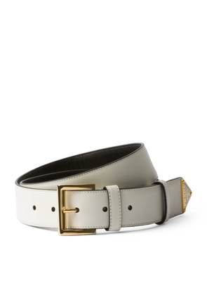Prada Leather Logo Belt