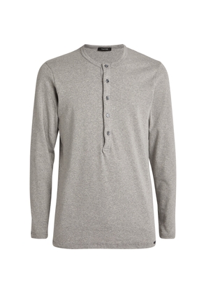 Tom Ford Cotton-Blend Lounge Henley Top