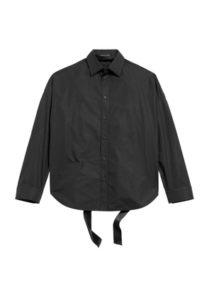 Balenciaga Cotton Poplin Lace-Up Shirt