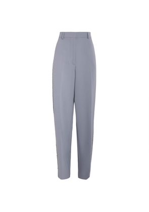 Stella McCartney Wool-Stretch Chain-Embellished Straight Trousers