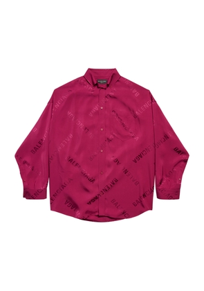 Balenciaga Logo Print Cocoon Shirt