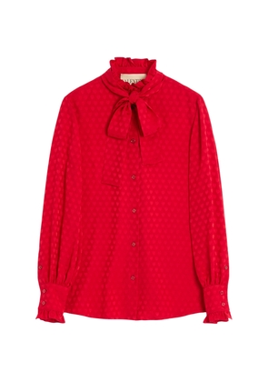 Valentino Silk Heart Print Shirt
