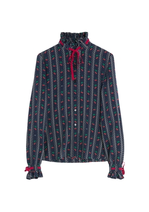 Valentino Silk Cherry Print Shirt