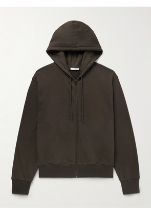 The Row - Roki Cotton and Cashmere-Blend Jersey Zip-Up Hoodie - Men - Brown - S