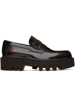 Dries Van Noten Brown Leather Loafers
