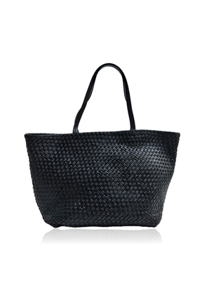 St. Agni Large Woven Leather Trapeze Bag - Moda Operandi