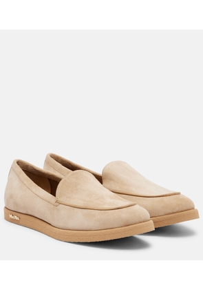 Max Mara Softymoc suede loafers
