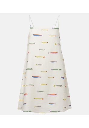 Staud Laura printed cotton minidress