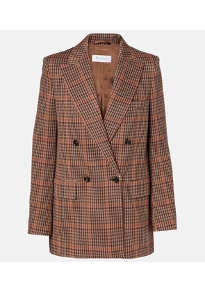 Max Mara Guelfo checked wool and cotton blazer