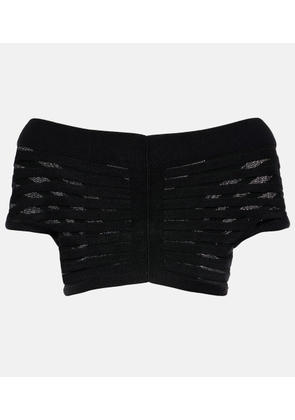 Alaia Knitted off-shoulder crop top